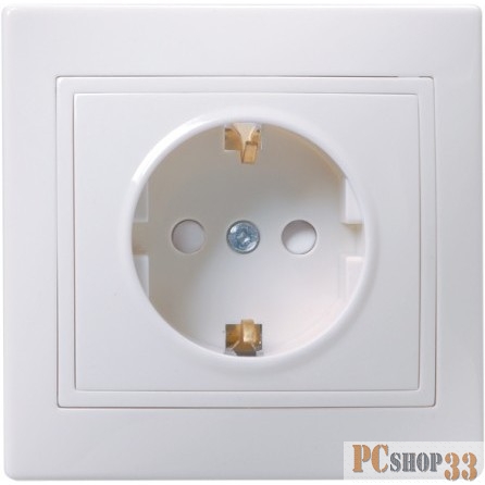 Iek ERK11-K33-16-DM РСш10-3-ККм Розетка 1местн. c з/к с защ.штор. 16А КВАРТА (кремовый)