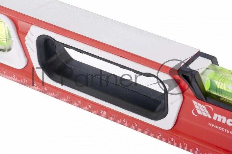 MATRIX Уровень алюминиевый, магнит фрезеров 3 глазка 2 комп, рукоятки, 1000 мм 34733