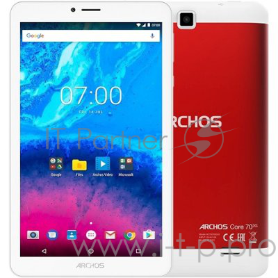 Планшетный компьютер Archos Core 70 3G 16GB RED 7''/1280x720 IPS/1GB/8GB/Mediatek MT8321+Mali 400/3G WiFi BT MicroSD/2500mAh/Android 7.0 Nougat