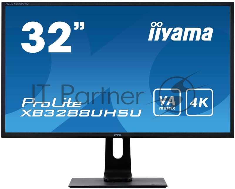 Монитор Iiyama 31.5 ProLite XB3288UHSU-B1 черный VA LED 3ms 16:9 HDMI M/M матовая HAS Pivot 3000:1 300cd 178гр/178гр 3840x2160 DisplayPort Ultra HD USB 6.8кг