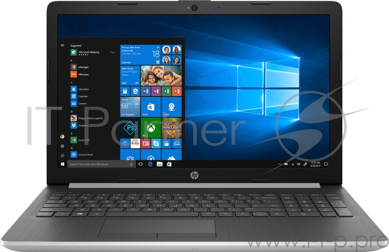 Ноутбук HP 15-da0450ur Core i3 7020U/4Gb/1Tb/nVidia GeForce Mx110 2Gb/15.6/TN/FHD (1920x1080)/Windows 10/silver/WiFi/BT/Cam