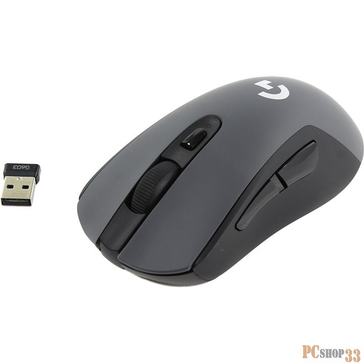 Оптическая мышь Logitech G603 Lightspeed Wireless Gaming Mouse 910-005101, беспров., 5кн.+скр., серо-черный (USB, Bluetooth)