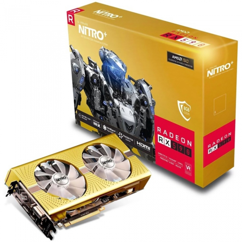 Видеокарта Sapphire PCI-E 11289-07-20G NITRO+ RADEON RX 590 8G AMD 50TH EDITION AMD Radeon RX 590 8192Mb 256bit GDDR5 1560/8400 DVIx1/HDMIx2/DPx2/HDCP Ret