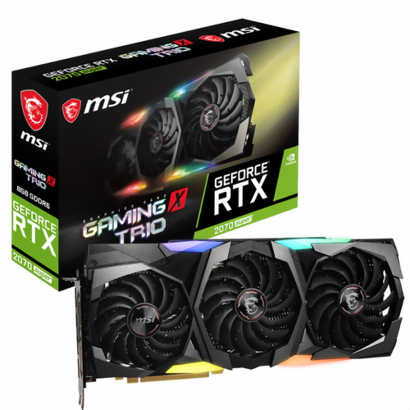 Видеокарта 8Gb <PCI-E> MSI GeForce RTX 2070 SUPER GAMING X TRIO <RTX2070SUPER, GDDR6, 256bit, HDMI, 3xDP, Retail>