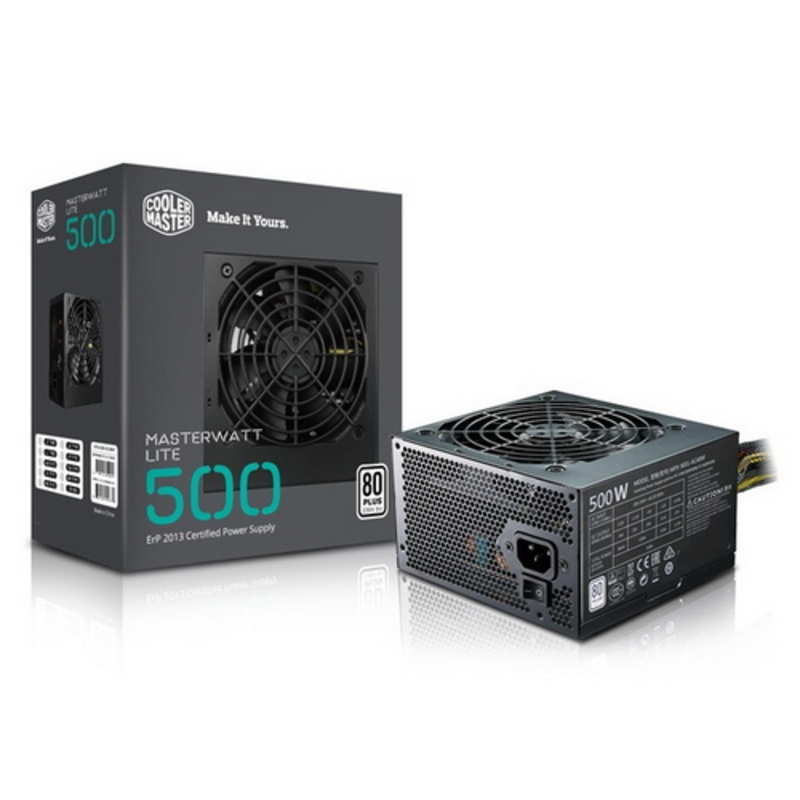 Блок питания Cooler Master MasterWatt Lite 500W (MPX-5001-ACABW-EU) ATX, 120mm, 6xSATA, 2xPCI-E(6+2), APFC, 80+