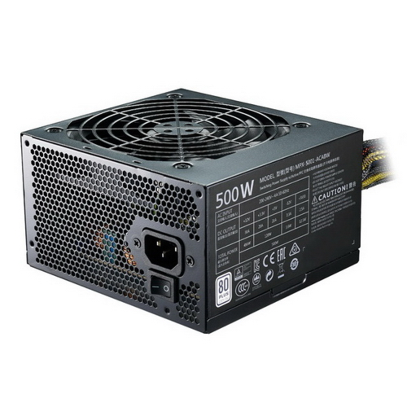 Блок питания Cooler Master MasterWatt Lite 500W (MPX-5001-ACABW-EU) ATX, 120mm, 6xSATA, 2xPCI-E(6+2), APFC, 80+