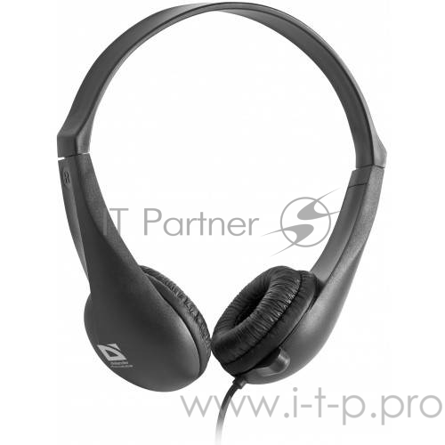 Наушники с микрофоном Defender Bravo HN-003 /накладные/ ?40 мм/ рег. громк./2 x 3.5 mm стерео jack/ кабель 2.1м/ черный.