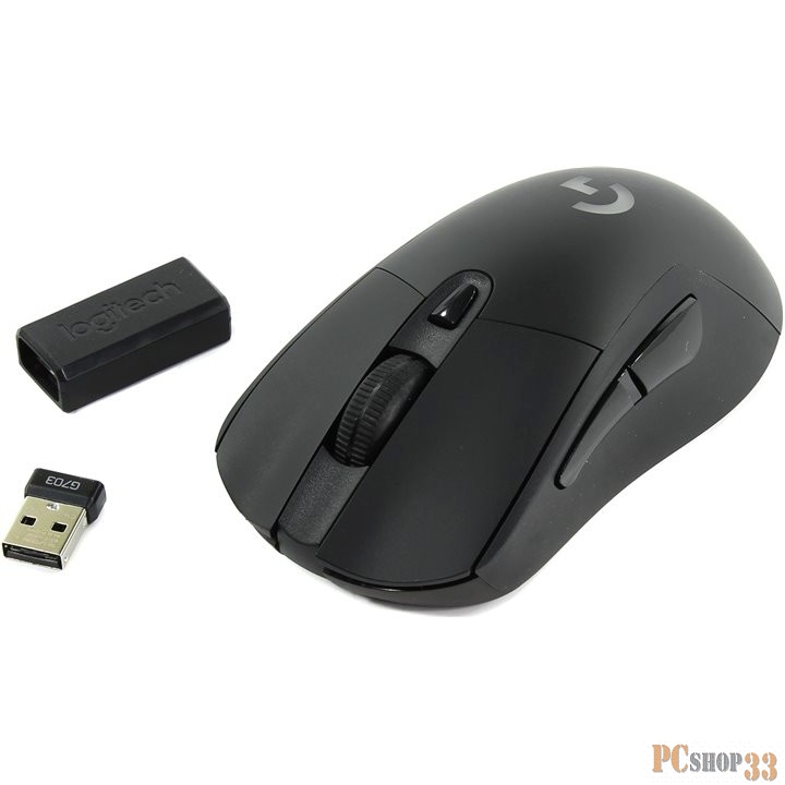 Оптическая мышь Logitech G703 910-005093, беспров., 5кн.+скр., черный (USB)