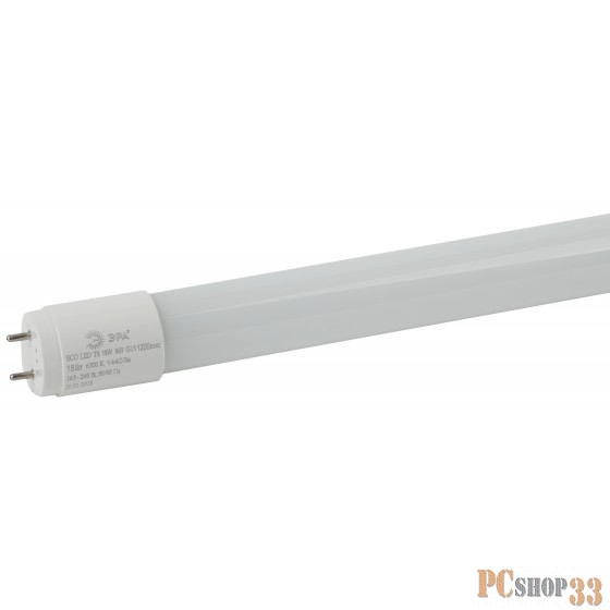 ЭРА Б0032977 ECO LED T8-18W-865-G13-1200mm Лампа ЭРА (диод,трубка стекл,18Вт,хол,непов. G13)