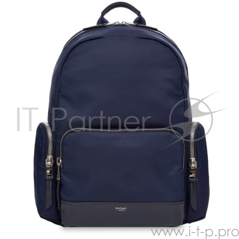 Рюкзак Knomo Barlow для ноутбука до 15 дюймов. Материал нейлон, кожа натуральная. Цвет темно-синий.