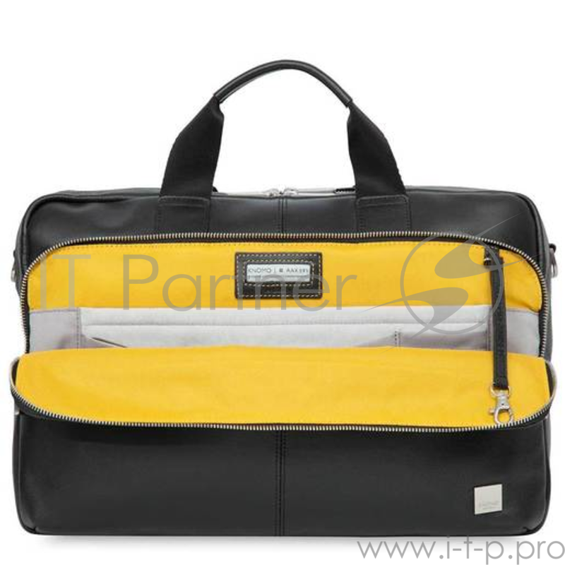 Сумка Knomo Amesbury для ноутбука до 15 дюймов. Материал натуральная кожа. Цвет черный.