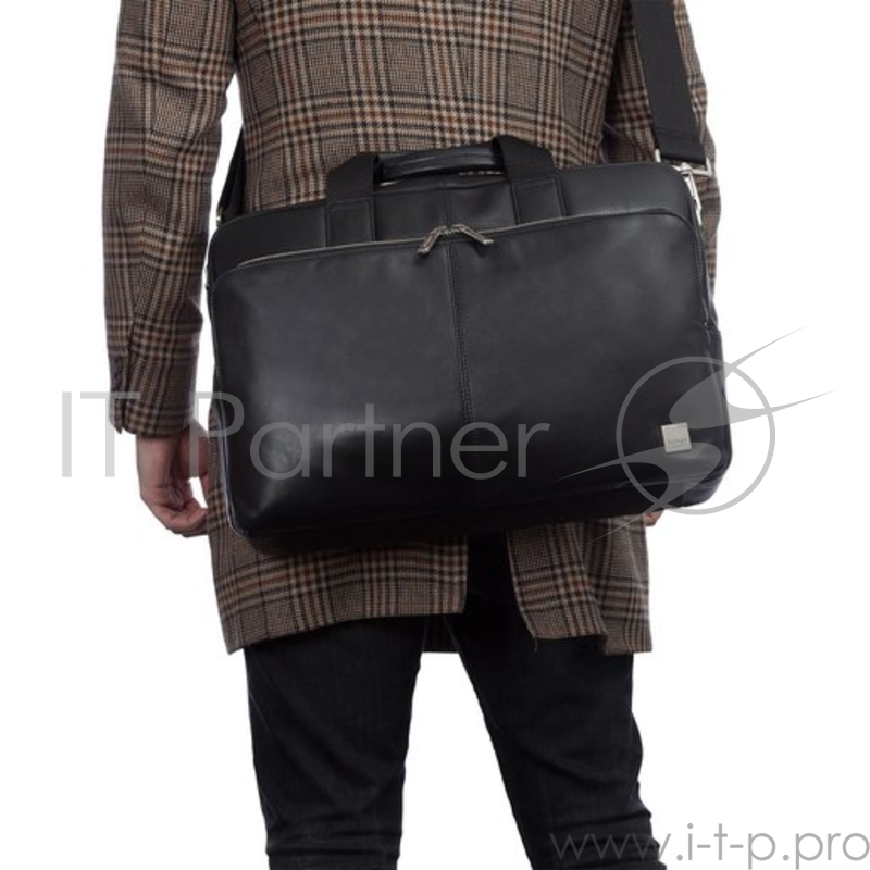 Сумка Knomo Amesbury для ноутбука до 15 дюймов. Материал натуральная кожа. Цвет черный.