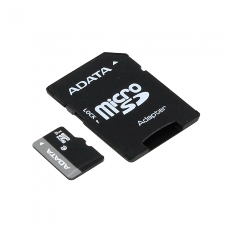 Карта памяти Micro SecureDigital 8Gb A-DATA AUSDH8GUICL10-RA1 {MicroSDHC Class 10 UHS-I, SD adapter}