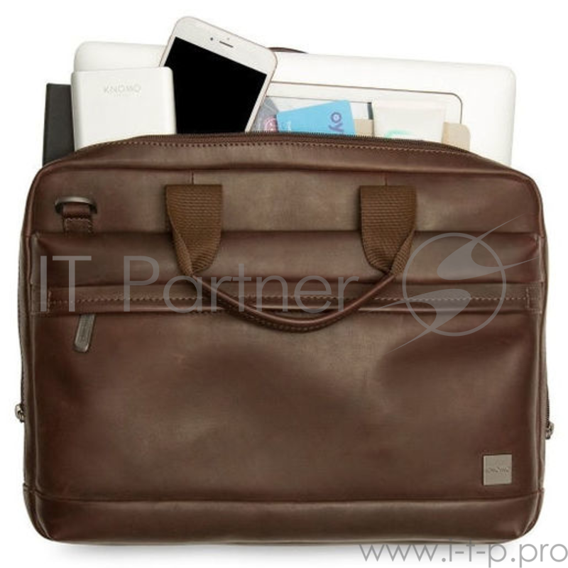 Сумка Knomo Foster для ноутбука до 14. Материал кожа натуральная. Цвет коричневый.