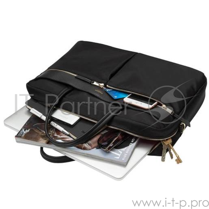 Сумка Knomo Hanover для ноутбука до 15. Материал кожа натуральная. Цвет черный.
