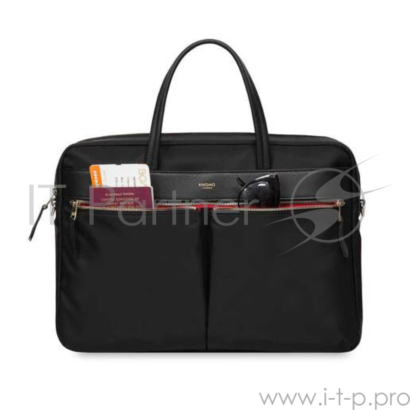 Сумка Knomo Hanover для ноутбука до 15. Материал кожа натуральная. Цвет черный.