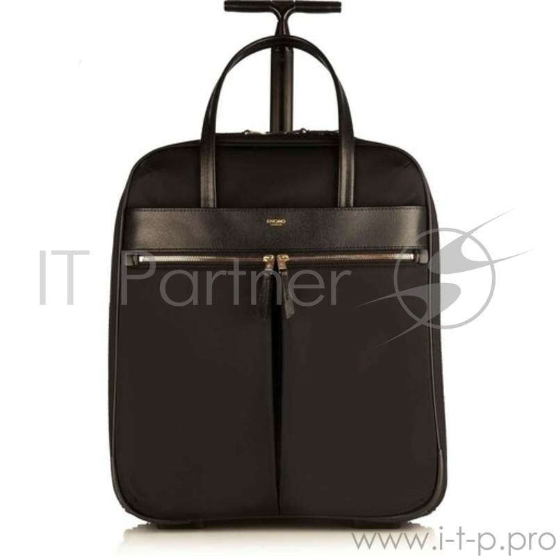 Сумка для путешествий на колесах Knomo Burlington для ноутбука до 15 дюймов. Материал нейлон, кожа натуральная. Цвет черный.