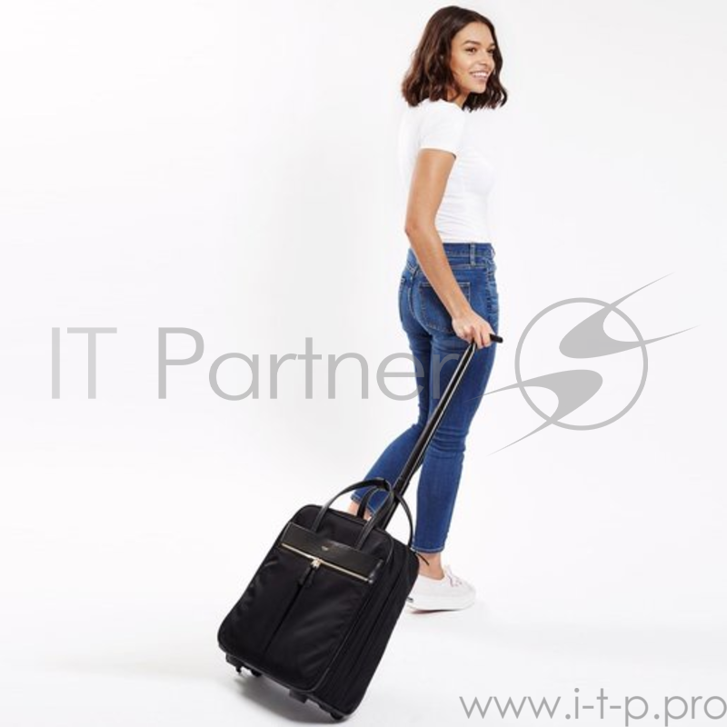 Сумка для путешествий на колесах Knomo Burlington для ноутбука до 15 дюймов. Материал нейлон, кожа натуральная. Цвет черный.