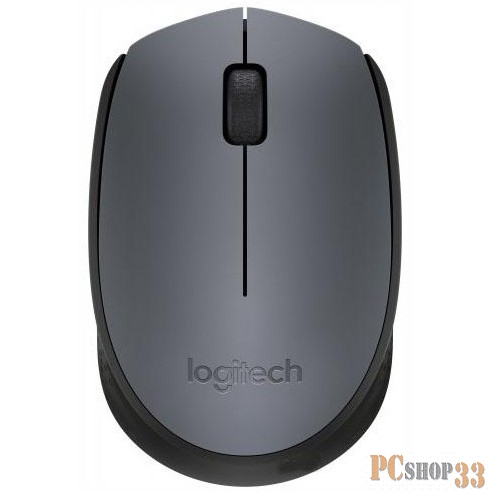 Оптическая мышь Logitech M170 910-004642, беспров., 2кн.+скр., серо-черный (USB)