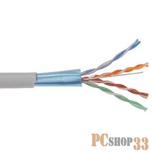ITK LC1-C5E02-121 Кабель связи витая пара U/UTP, кат.5E 2 x 2 x 24AWG solid, LSZH, 500м, серый