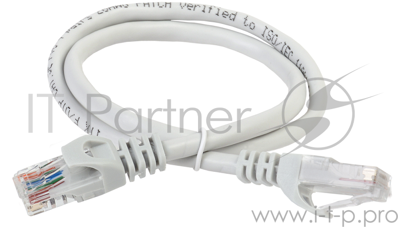 ITK PC01-C5EU-02M Коммутационный шнур (патч-корд), кат.5Е UTP, 0,2м, серый