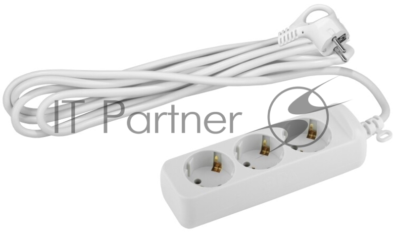 ЭРА Б0028370 Удлинитель U-3e-3m-3x1 с заземлением 3 гнезда 3 м {полипропилен, 3х1 мм2}