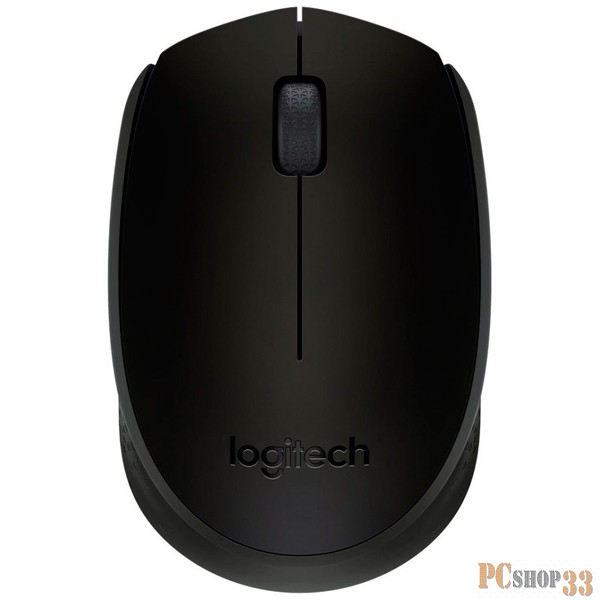 Оптическая мышь Logitech B170 910-004798, беспров., 2кн.+скр., черный (USB)
