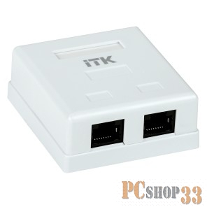 ITK Настенная инф.розетка RJ-45, кат.6, 2-порта