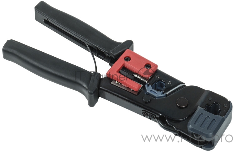 ITK TM1-B10V Инструмент обжим RJ-45/12/11 без храп. мех. чёрн-красн.