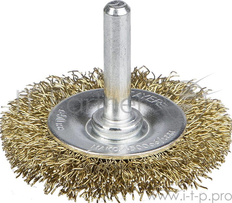 Кордщетка STAYER 35114-050_z01 дисковая д/дрели витая латунированная стальная проволока 0.3мм 50мм