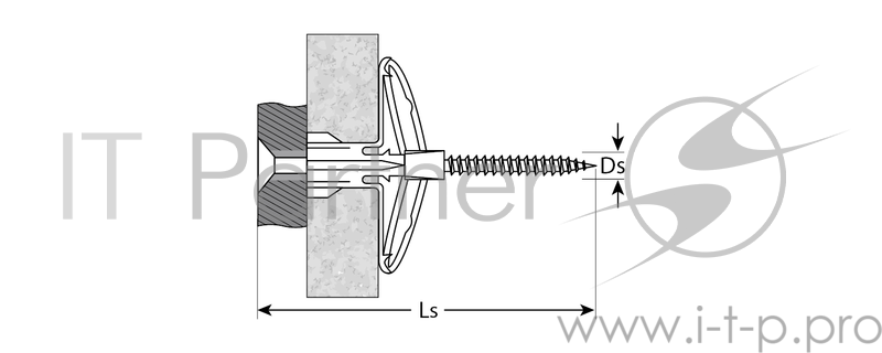 Дюбель полипропиленовый, тип Бабочка, для пустотелых конструкций, 10 х 50 мм, 100 шт, ЗУБР Мастер 4-301325