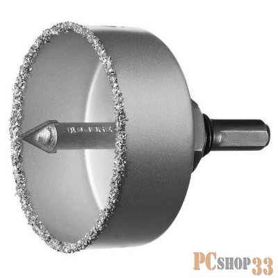 Коронка-чашка ЗУБР ЭКСПЕРТ с карбид-вольфрамовой крошкой, в сборе, высота 25мм, 64мм [33360-064_z01