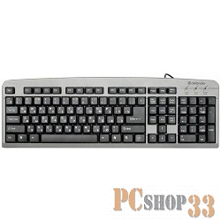 Клавиатура Defender Element HB-520 серый PS/2