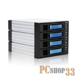 Опция к серверу Procase A3-304-SATA3-BL, {Hot-swap корзина 4 SATA3/SAS, 6Gb, 3x5.25, 1xFAN 80x15mm}