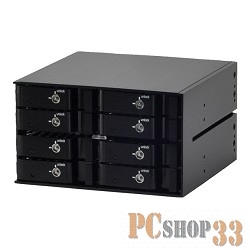 Опция к серверу Procase L2-208-SATA3-BK {Корзина L2-208SATA3, 8 SATA3/SAS HDD, черный, с замком, hotswap mobie rack module for 2,5