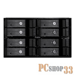 Опция к серверу Procase L2-208-SATA3-BK {Корзина L2-208SATA3, 8 SATA3/SAS HDD, черный, с замком, hotswap mobie rack module for 2,5