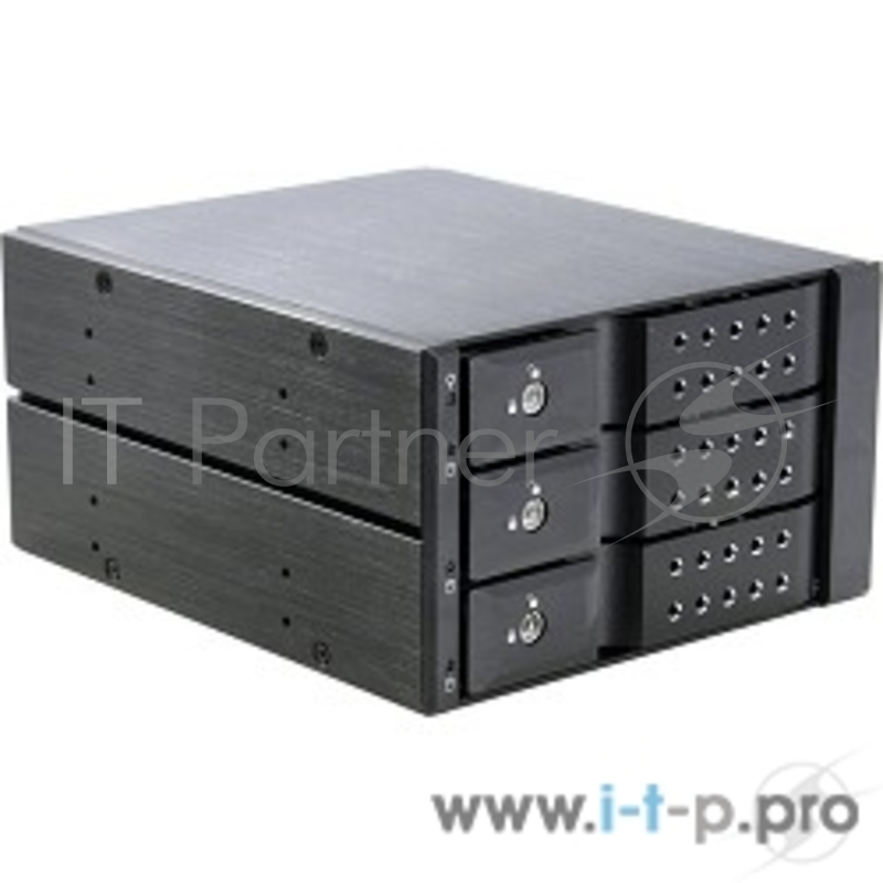 Опция к серверу Procase T3-203-SATA3-BK {Hot-swap корзина 3 SATA3/SAS 6Gb (черный) hotswap trayless aluminium mobie rack module (2x5,25) 1xFAN 80x15mm}