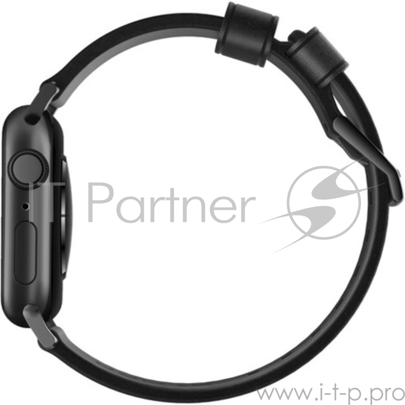 Ремешок Nomad Modern Strap для Apple Watch 44mm/42mm. Материал кожа натуральная. Цвет ремешок черный, застежка черный.