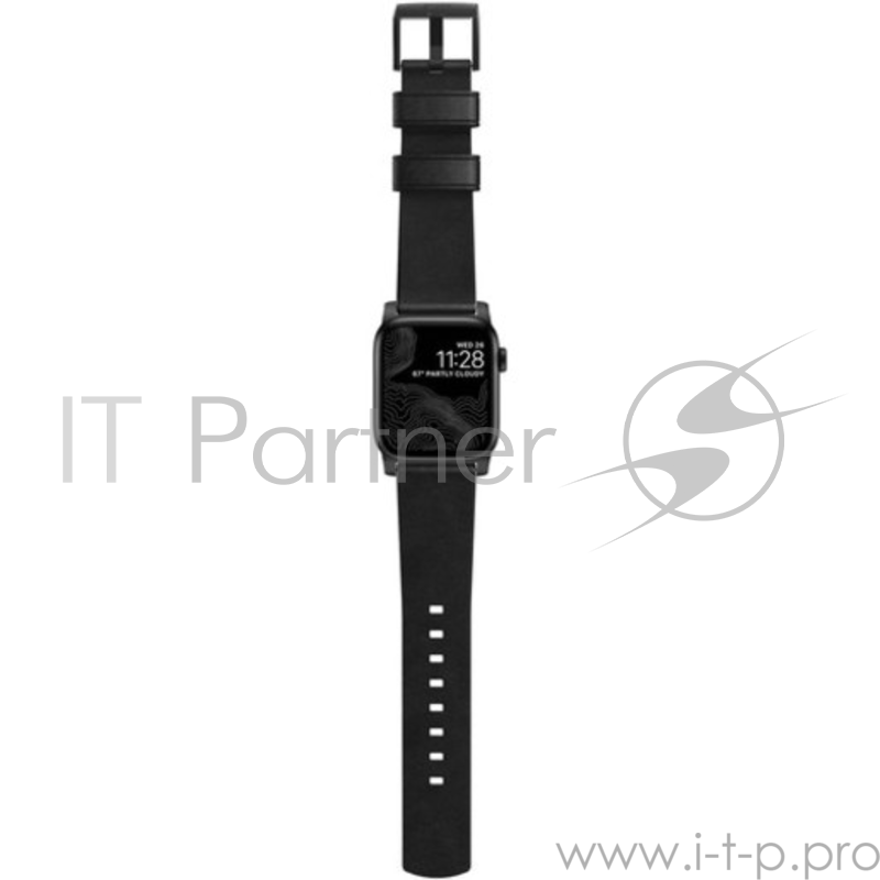 Ремешок Nomad Modern Strap для Apple Watch 44mm/42mm. Материал кожа натуральная. Цвет ремешок черный, застежка черный.