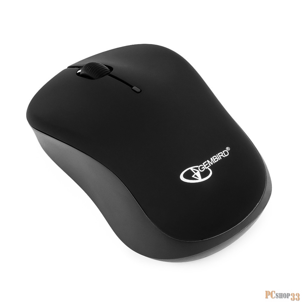 Оптическая мышь Gembird MUSW-218, беспров., 2кн.+скр., черный (USB)