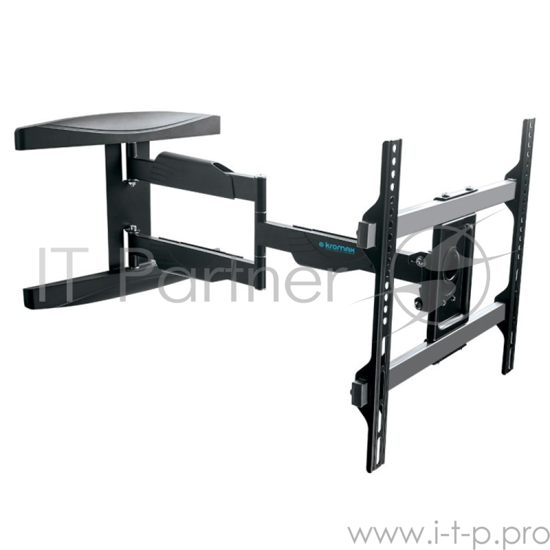 Кронштейн Kromax ATLANTIS-60 black, настенный, для TV 26-65, max 40 кг, 4 ст св., нак. ±12°, пов.