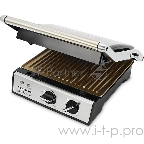 Гриль-пресс Polaris PGP-0602 (2000вт,таймер,съемные панели,антип.)