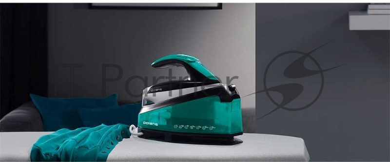 Паровая станция Polaris, PSS 7510K, 3000Вт, объем 1500мл, подошва PRO 5 Ceramic, пар 120г/мин, пар удар 400г/мин, давление 7 бар, автоотключение, антикапля, вертикальное отпаривание, пост подача