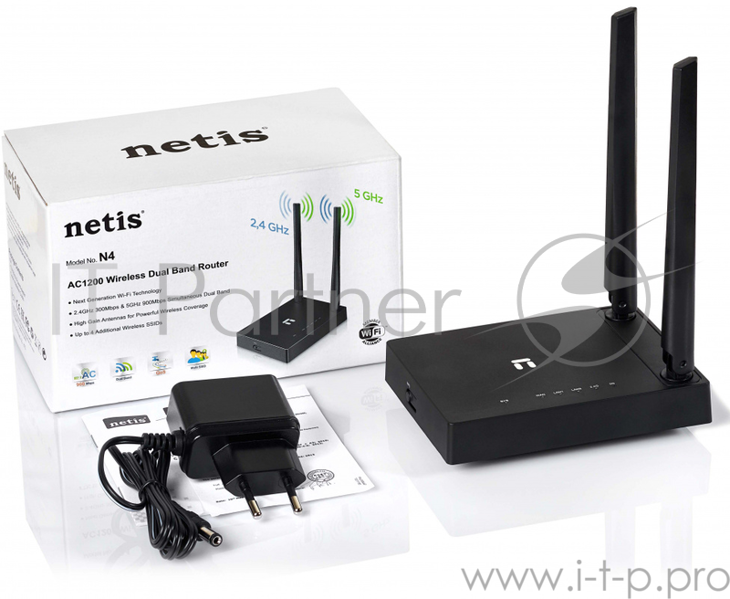 Wi-Fi маршрутизатор 1200MBPS 10/100M DUAL BAN4D N NETIS