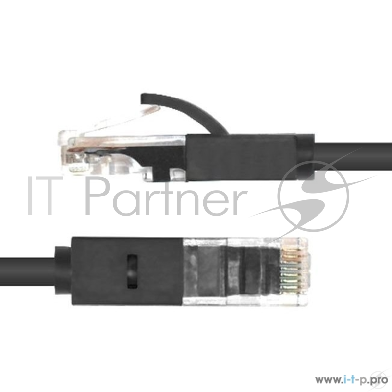 Greenconnect Патч-корд PROF прямой 0.3m, UTP медь кат.6, черный, позолоченные контакты, 24 AWG, ethernet high speed 10 Гбит/с, RJ45, T568B(GCR-LNC626-0.3m)