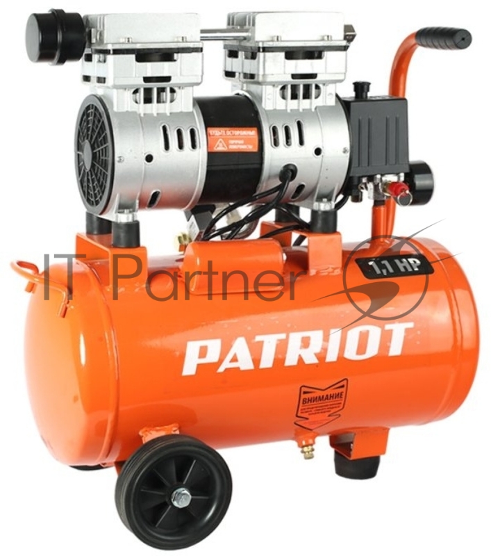 Компрессоры, Пневматическое оборудование PATRIOT WO 24-160 Компрессор 525306375 {Безмасляный Мощн. 1,1 кВт Напр. 230В Об. двиг.: 2850 об/мин Производительность: 160 л/мин Объем ресивера: 24 л Давление: 8 бар}