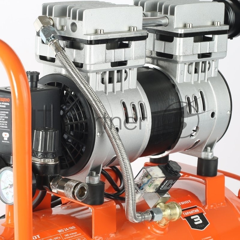 Компрессоры, Пневматическое оборудование PATRIOT WO 24-160 Компрессор 525306375 {Безмасляный Мощн. 1,1 кВт Напр. 230В Об. двиг.: 2850 об/мин Производительность: 160 л/мин Объем ресивера: 24 л Давление: 8 бар}