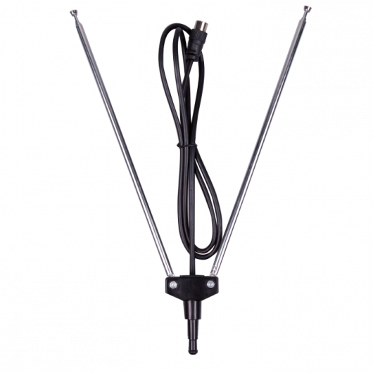 Антенны для цифровых приставок DVB-T2 RITMIX RTA-001 {Пассивная, комнатная, усиление 5 дБ, DVB-T, DVB-T2, ISDB-T, DMB-T/H, ATSC, DAB (радио), VHF:87.5-230 МГц UHF:470-862 МГц FM: 87,5-108 МГц}