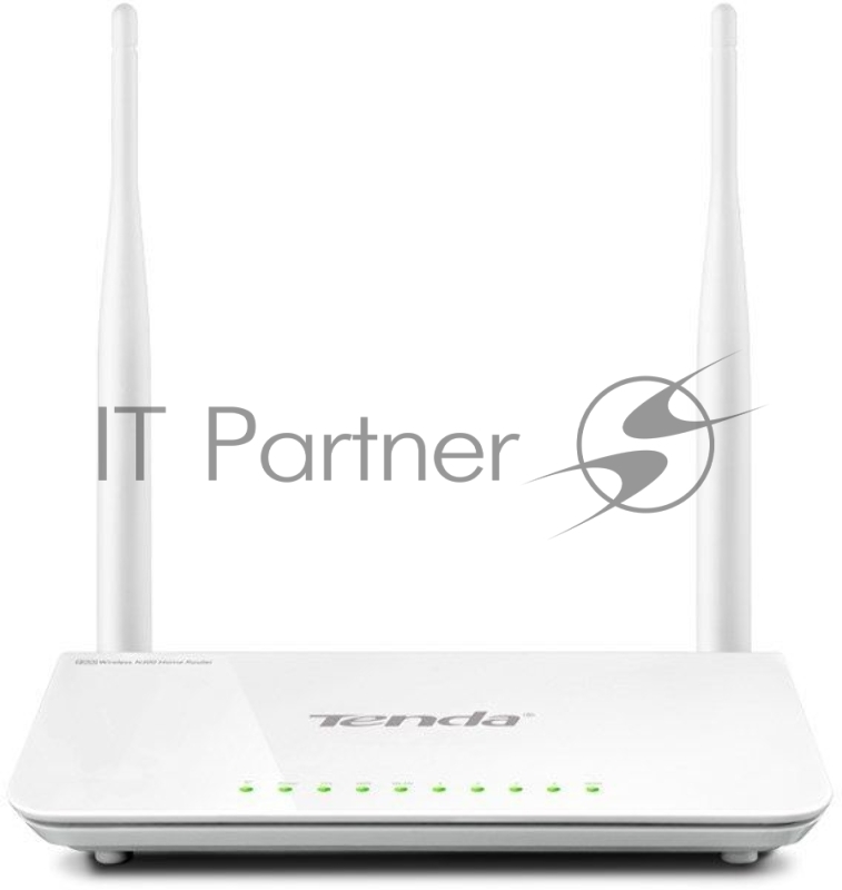Сетевое оборудование TENDA F300 маршрутизатор 802.11n, до300Мбит/с, 2T2R, LAN: 4х10/100Мбит/с, WAN: 1х10/100Мбит/c, 2 внешние антенны 5дБи.