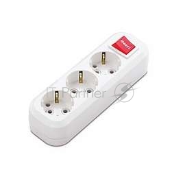 MAKEL MGP211 Колодка удлинителя 3 гнезда с заземлением c выключателем